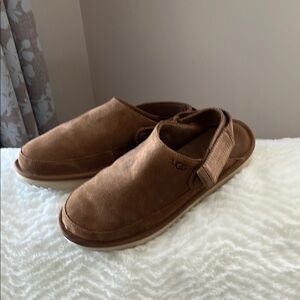 UGG womens Brown suede Slip-On Clog